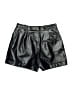 Zara 100% Polyurethane Metallic Black Shorts Size M - photo 2