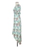 Intermix 100% Silk Floral Blue Cocktail Dress Size 2 - photo 5