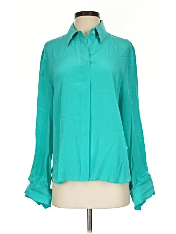WAYF Long Sleeve Silk Top (view 1)