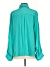 WAYF 100% Silk Teal Long Sleeve Silk Top Size XS - photo 2