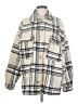 Princess Polly 100% Polyester Plaid Ivory Coat Size XS - photo 1
