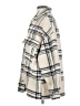 Princess Polly 100% Polyester Plaid Ivory Coat Size XS - photo 5