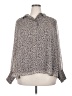 Lane Bryant 100% Polyester Animal Print Gray Long Sleeve Blouse Size 18 - 20 Plus - photo 1