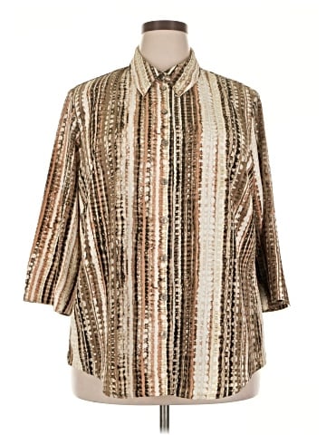 Allison Daley 3/4 Sleeve Button-Down Shirt (view 1)