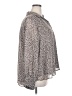 Lane Bryant 100% Polyester Animal Print Gray Long Sleeve Blouse Size 18 - 20 Plus - photo 4