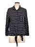 BeachLunchLounge 100% Viscose Stripes Black Long Sleeve Button-Down Shirt Size L - photo 1