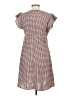 Shein 100% Polyester Checkered-gingham Brown Casual Dress Size 4 - photo 2