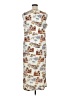 D&Co. Print Ivory Casual Dress Size XL (petite) - photo 2