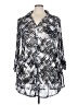 NY Collection Print Silver 3/4 Sleeve Blouse Size 2X - photo 1