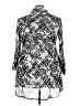 NY Collection Print Silver 3/4 Sleeve Blouse Size 2X - photo 2