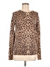 Equipment Animal Print Brown Wool Pullover Sweater Size M - photo 1