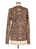 Equipment Animal Print Brown Wool Pullover Sweater Size M - photo 2
