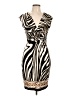Cache Animal Print Ivory Cocktail Dress Size 10 - photo 1