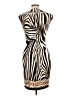 Cache Animal Print Ivory Cocktail Dress Size 10 - photo 2