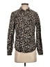 J.Crew Animal Print Brown Long Sleeve Blouse Size 2 - photo 1