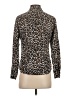 J.Crew Animal Print Brown Long Sleeve Blouse Size 2 - photo 2