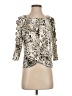 By & By Animal Print Ivory 3/4 Sleeve Blouse Size S - photo 1