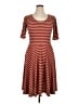 Lularoe Stripes Brown Casual Dress Size XL - photo 1