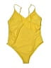 Unbranded Solid Yellow One Piece Swimsuit Size XL (estimated) - photo 1