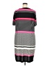 Catherines Houndstooth Pink Casual Dress Size 2X - photo 2