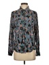 Peruvian Connection Print Teal Long Sleeve Blouse Size XXS (estimated) - photo 1