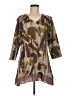 LOGO Lounge Brown 3/4 Sleeve Blouse Size M - photo 1