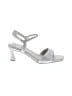 27 EDIT Metallic Silver Ivory Sandals Size 9 - photo 1