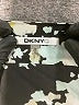 DKNYC 100% Polyester Print Gray Casual Dress Size 10 - photo 7