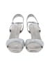 27 EDIT Metallic Silver Ivory Sandals Size 9 - photo 2