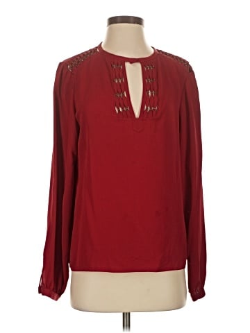 Diane von Furstenberg Long Sleeve Silk Top (view 1)