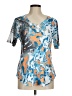 Patchington Blue Short Sleeve Blouse Size M - photo 1