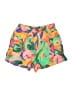 Stone Fox 100% Linen Tropical Orange Shorts Size XS - photo 1