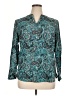 White Stag Paisley Teal Long Sleeve Blouse Size XL - photo 1