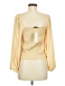 J.Crew 100% Polyester Gold 3/4 Sleeve Blouse Size M - photo 2