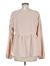 Shein 100% Polyester Tan Long Sleeve Blouse Size 6 - photo 2