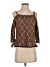 Daytrip 100% Rayon Brown 3/4 Sleeve Blouse Size S - photo 1