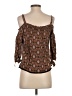 Daytrip 100% Rayon Brown 3/4 Sleeve Blouse Size S - photo 2