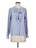 Ann Taylor LOFT 100% Polyester Blue Long Sleeve Blouse Size XS - photo 1