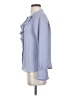 Ann Taylor LOFT 100% Polyester Blue Long Sleeve Blouse Size XS - photo 5