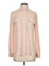 Ann Taylor LOFT 100% Polyester Color Block Ivory Long Sleeve Blouse Size S - photo 1