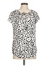 Unbranded 100% Polyester Animal Print Ivory Short Sleeve Blouse Size M - photo 1