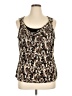 212 Collection Brown Sleeveless Blouse Size XL - photo 1