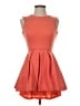 Bebe Solid Orange Cocktail Dress Size XXS - photo 1