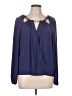 AUW Blue Long Sleeve Blouse Size L - photo 1