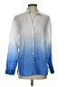 J. McLaughlin 100% Linen Color Block Blue Long Sleeve Button-Down Shirt Size S - photo 1
