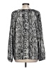 NYDJ Silver Long Sleeve Blouse Size L - photo 2