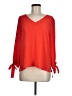 CeCe Red Long Sleeve Blouse Size M - photo 1