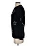 Aqua 100% Cashmere Stars Black Cashmere Pullover Sweater Size XS - photo 5