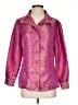 Liza Byrd 100% Polyester Metallic Pink Long Sleeve Blouse Size S - photo 1