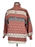 Emery Rose 100% Acrylic Chevron-herringbone Pink Pullover Sweater Size 1X - photo 1